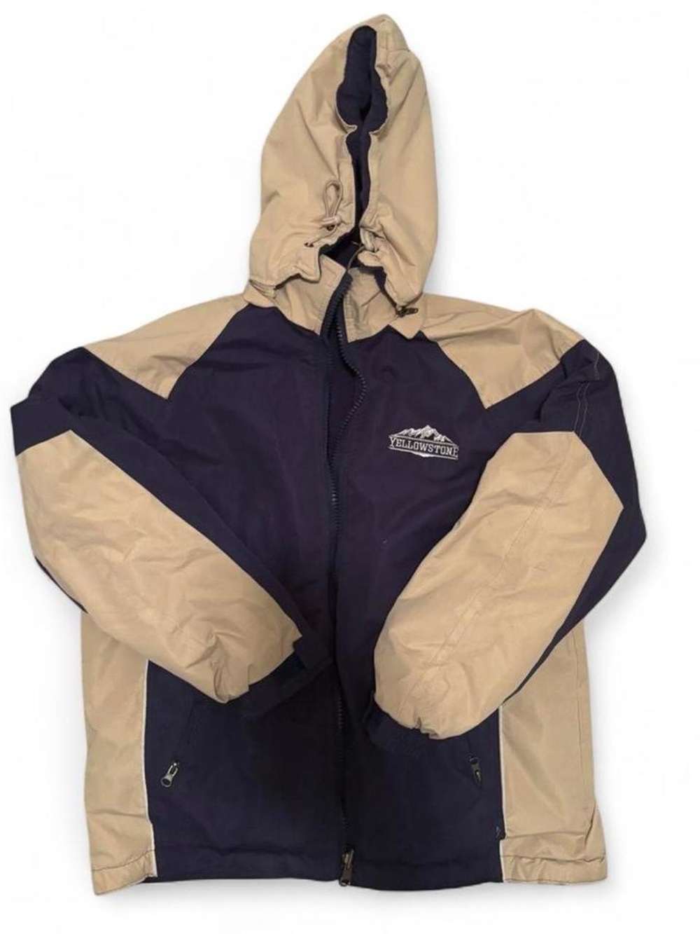 Rare Prairie Mountain Yellowstone reversible hooded puffer/fleece jacket size M